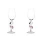 thumbnail image 1 of 2x Copa de vino de champán de cristal de flamenco rosa, copa de cóctel de copa de Martini para fiestas de celebración, bodas, cumpleaños de mamá Macarena Copas de cóctel, 1 of 8