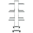 thumbnail image 2 of vidaXL Laundry Drying Rack with Wheels 35"x25.2"x50.8" Aluminum, 2 of 8