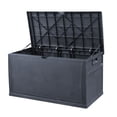 thumbnail image 1 of Cozyhom Resin Wicker Patio Storage Deck Box 120 Gallon, Outdoor Waterproof Patio Cushion Storage Lockable Outside Container, Gray, 1 of 7