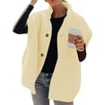 thumbnail image 4 of UAMVSH Womens Fleece Vest Oversized Casual Single Breasted Winter Coats Cozy Fuzzy Stand Collar Sleeveless Jacket with Pockets, 4 of 7