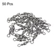 thumbnail image 3 of Fishing Barrel Swivel, 50Pcs 19lb Carbon Steel Terminal Tackle, Black, 3 of 6
