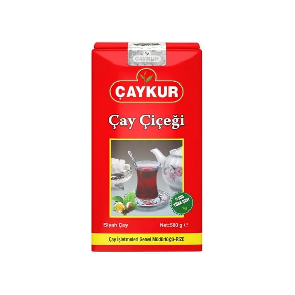 ÇAYKUR Cay Cicegi Turkish Black Tea, Tomurcuk Golden Buds Blend, Naturally Aromatic Loose Leaf, Bright Red Color 500gr / 17.6 Oz