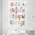thumbnail image 1 of Letters Tapestry, Girly Feminine Typography Set Colorful Letters with Flowers Birds and Butterflies, Wall Hanging for Bedroom Living Room Dorm Decor, 60W X 80L Inches, Multicolor, by Ambesonne, 1 of 2