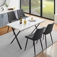 thumbnail image 4 of Clipop Faux Leather Dining Chairs Set of 2, Mid Century Modern Armless Chair,for Kitchen,Gray, 4 of 9