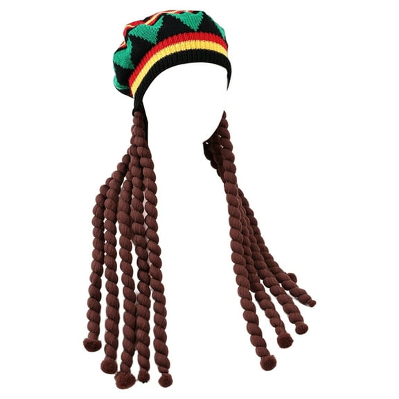 Knitted Braided Hair Hat Unisex Dreadlocks Hat Masquerades Party Headwear