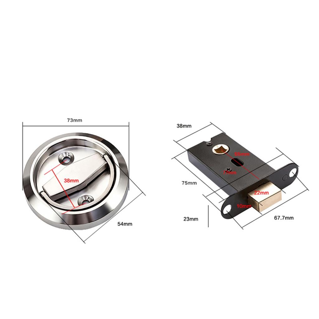 Axioma Additional door lock, stainless steel, rotary bolt, cabinet door lock, gate bolt Silver
