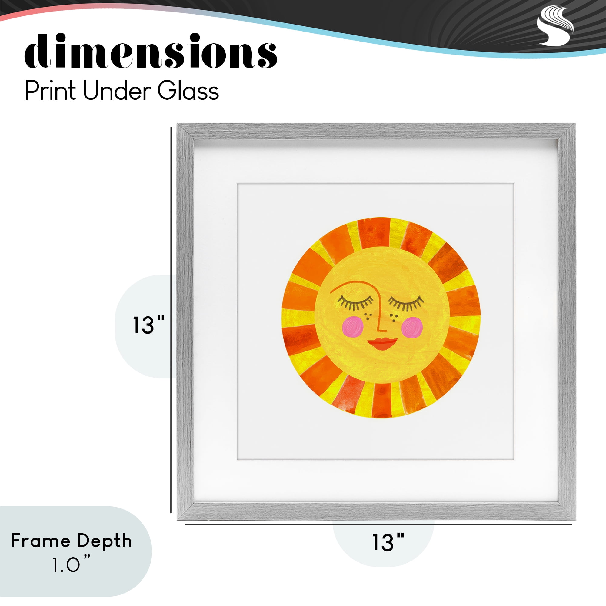 Stupell Industries Simple Warm Sunshine Gray Framed Print Under Glass, design by Katherine Herrell Studio