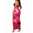 thumbnail image 3 of Women Summer Strapless Maxi Dress Bodycon Floral Long Wedding Guest Dress Formal Cocktail Dresses Black & Red XL, 3 of 8