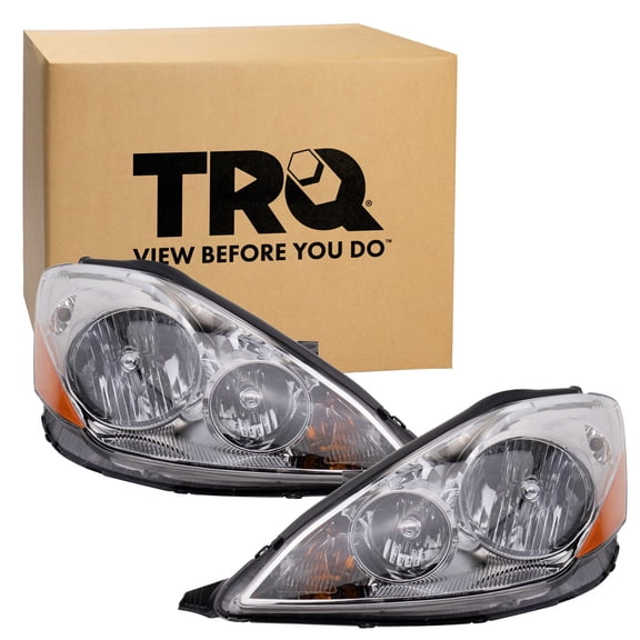 TRQ Headlight Assembly Set TO2502172 TO2503172 Fits 2006-2010 Toyota Sienna