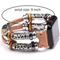 thumbnail image 2 of 9 x 2 x 0.3 inches2 Straps BeigeCompatible con Boho Fancy Apple Watch Band - Pulsera de cuero multicapa vintage para Apple Watch Series 5/4/3 (2 correas beige, 42 mm/44 mm), 2 of 5