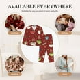 thumbnail image 5 of Goofa Coffee Cups Printed Women’s 2 Piece Pajama Set Super,Pajamas Women's Long Sleeve Sleepwear Soft Button Down Loungewear Pjs Lounge Set Nightwear-Small, 5 of 9
