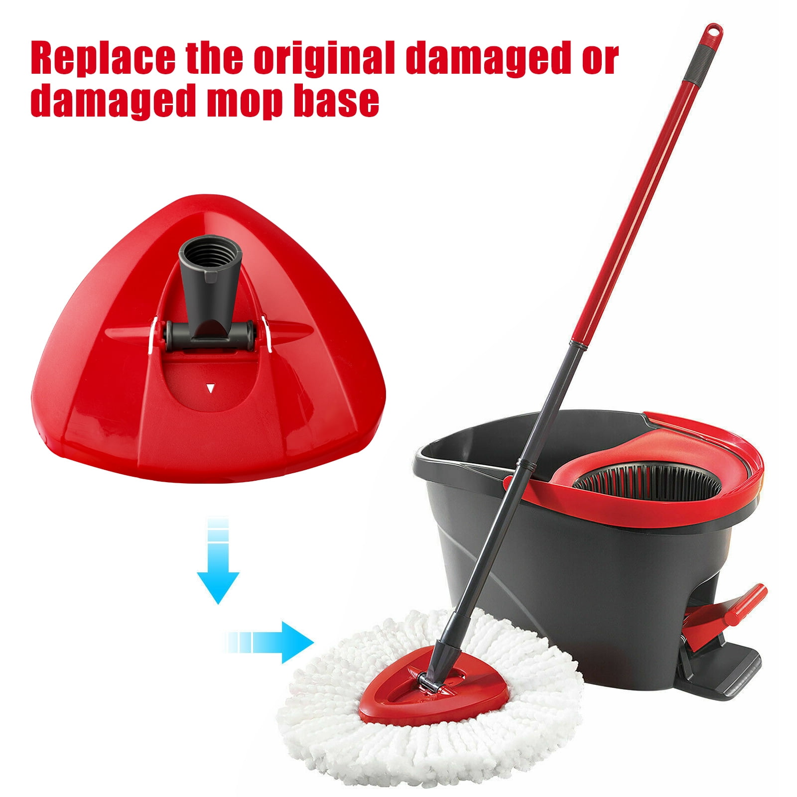 1 Ct Spin Mop Replacement Base Head Rotating Triangle Spinning Mop Replace Cover Plastic Base Case Disc Accessories Part 