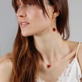 thumbnail image 5 of Humble Chic Red Druzy Threaders - Boho Glitter Long Drop Earrings for Women, 5 of 9