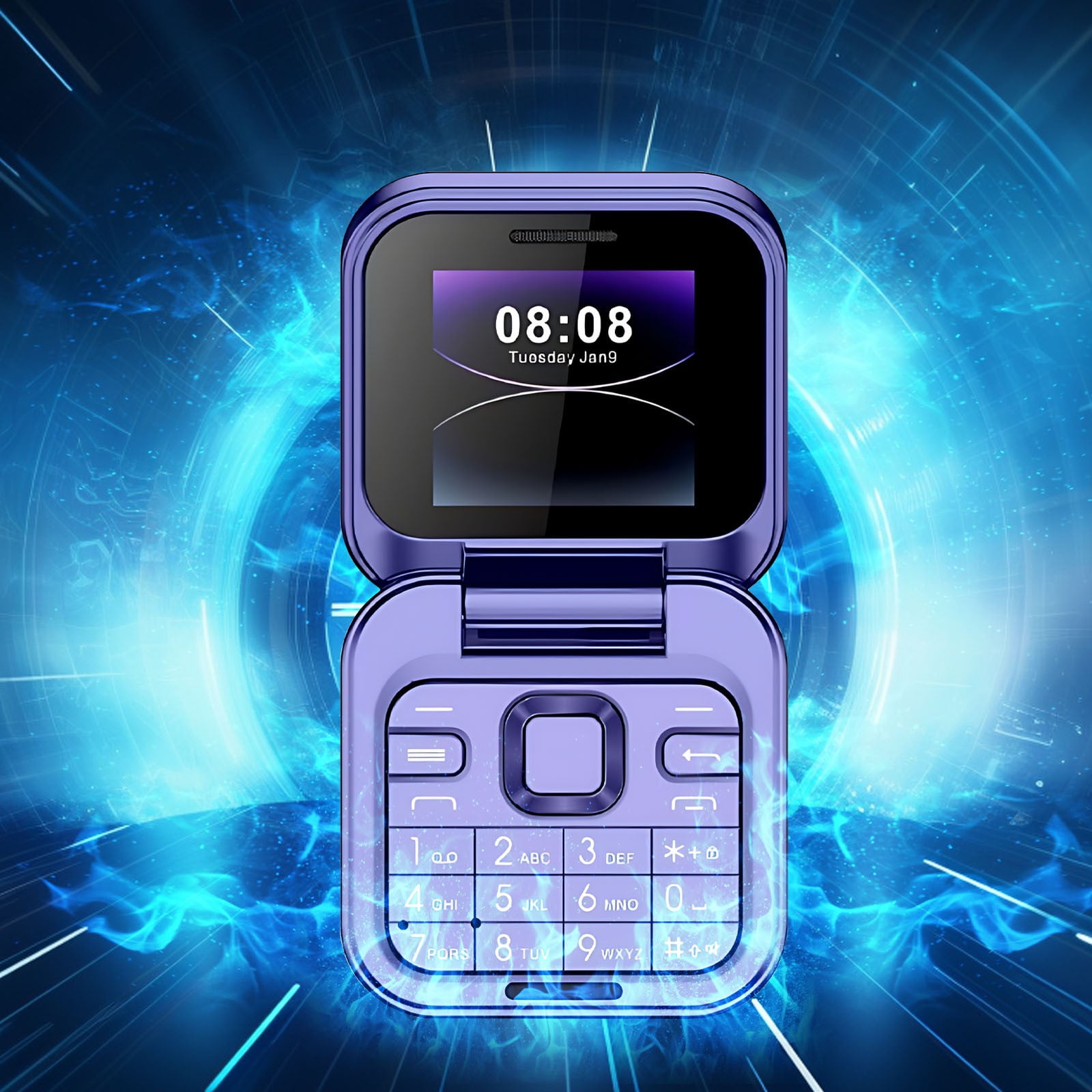 LongLiYi 2G Unlocked Senior Cellphone, Flip Phone with 2 SIM Cards Standby, One Key Quick Dial Small Display Phone for Elderly