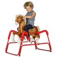 thumbnail image 3 of Rockin' Rider Lucky Talking Plush Spring Horse,Brown,40.00 X 24.00 X 38.00 Inches, 3 of 4