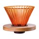thumbnail image 2 of Filtro de café Taza de filtro de vidrio de color café Taza de filtro de café portátil de vidrio hecho a mano Taza de filtro de café Filtro reutilizable de goteo Base de madera extraíble Taza de filtro, 2 of 6