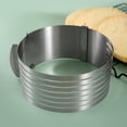 thumbnail image 5 of Cake Slicer 6-8 Inch/9-12 Inch, 7 Layer, Food Grade, Easy to Clean, Evenly Cut, Stainless Steel Adjustable Round Cake Cutter Ring, Kitchen Gadget, 5 of 8