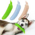 thumbnail image 1 of Palillo de dentición con forma de pepino para perros, limpiador bucal para mascotas, gel para aliviar las mordeduras de perros, juguetes interactivos resistentes a las mordeduras para mascotas (verde), 1 of 5