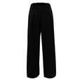 thumbnail image 6 of Women's Straight Leg Casual Pants with Elastic Waist and Pockets Comfortable Loose Fit Long Trousers for Everyday Wear, 6 of 7