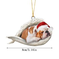 Christmas Decorative Dog Pendant Ornament for Tree, Holiday Pet Accessory Decoration for Seasonal Home Display