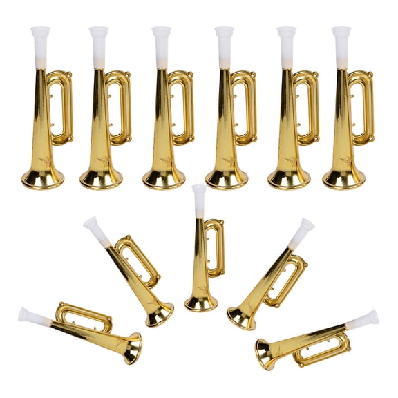 Luxshiny 15-Piece Loud Clear Sound Plastic Trumpet Set in for Team Spirit Baseball Basketball Soccer Events