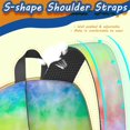 thumbnail image 3 of 17 Inch Lightweight Backpack,PVC Waterproof Oxford Fabric, Ergonomically Designed, with Large Capacity, Vibrant Rainbow Print, 3 of 5