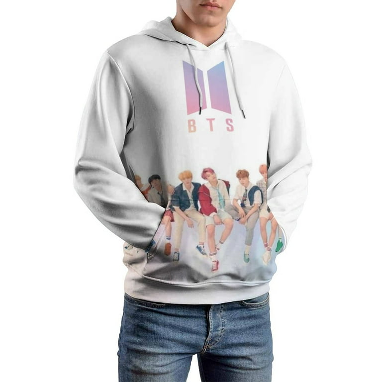 K Pop BTS Hoodie Love Yourself Sweatshirt Jungkook Suga V RM Lightweight Long Sleeves Pullover Sweater Coat Walmart