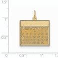thumbnail image 3 of 14k Wednesday the First Day Calendar Pendant, 3 of 3