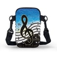 thumbnail image 2 of HELLHERO Blue Gradient Treble Clef Small Crossbody Purse with Adjustable Strap Women for Outdoor Travel 4.33"x1.97"x7.09", 2 of 7