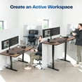 thumbnail image 6 of VIVO Electric 60” x 30” Stand Up Desk, Vintage Brown Table Top, Black Frame, 6 of 8