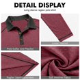 thumbnail image 6 of TOMVIGX Henley Shirts for Men Casual Button Down Long Sleeve Polo Shirt Fashion Outdoor Breathable Golf Shirts Lightweight Hiking Travel Moisture Wicking Crew Neck Tee Wine M, 6 of 7