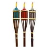 Lamplight Farms 1113076 Garden Torch, Bamboo, Assorted Macedonia Colors, 3.75 x 3.75 x 24-In.