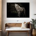 thumbnail image 3 of Elephant Stock The Lone Wolf Wall Art - Horizontal Canvas Wall Art - Living Room Wall Decor - Animal Canvas - Black And Gray Decor - 51" x 34", 3 of 8