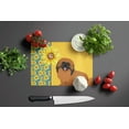 thumbnail image 3 of Summer Sunflowers Red Pekingese Glass Cutting Board Large 12 in x 15 in, 3 of 5