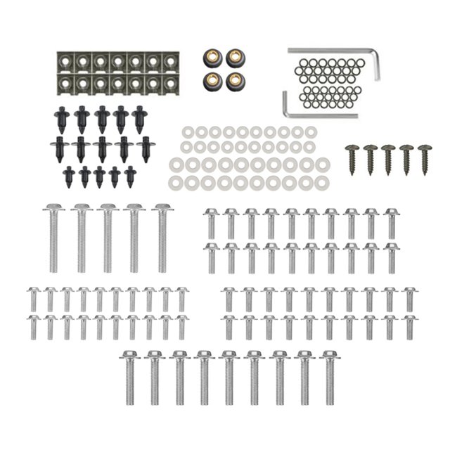 Kit completo de tornillos para carenado de motocicleta Kit de carrocería 194 Uds. Kit de sujetadores