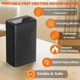 thumbnail image 2 of Calentador eléctrico portátil para espacios grandes, termostato digital de 1500 W y control remoto, 2 of 8