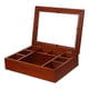 thumbnail image 2 of Vintage Wooden Jewelry Box with Acrylic Lid Multicompartment Storage Organizer for Rings Bracelets Gems 9 Compartments, 2 of 4