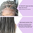thumbnail image 3 of Lyricalhair Lace Front Box Braided Wig for Black Women Hand Braids Baby Hair front Natural Hairline Micro Twist Braid Wigs Synthetic Hairpiece, 3 of 5
