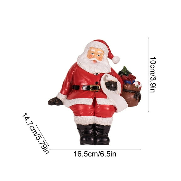 Santa Claus Table Christmas Decoration, Christmas Ornament Home Decor Craft, Festive Red Santa Figurine Gift for Holiday Scene Xmas Gift