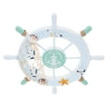 thumbnail image 2 of MLINS Nautical Beach Wooden Boat Ship Steering Wheel Fishing Net Shell Home Wall Decor (Swim ring), 2 of 6