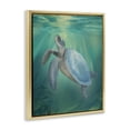 thumbnail image 2 of Stupell Industries Coastal Coastal Beach Sea Turtle Gold Floating Frame Canvas Art, 25 x 31, by Matthew Piotrowicz, 2 of 8