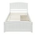 thumbnail image 2 of Holaki Wood Twin Size Bed with 2 Storage Drawers for Kids, White, 2 of 7