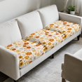 thumbnail image 2 of TSOVTHRID Yellow Floral White Print Couch Cushion Covers for Sofa, Stretch Luxury Sofa Slipcovers Universal Cushion Protector Washable Non Slip Couch Seat Cover for Pets, 24x24 Inch, 2 of 7