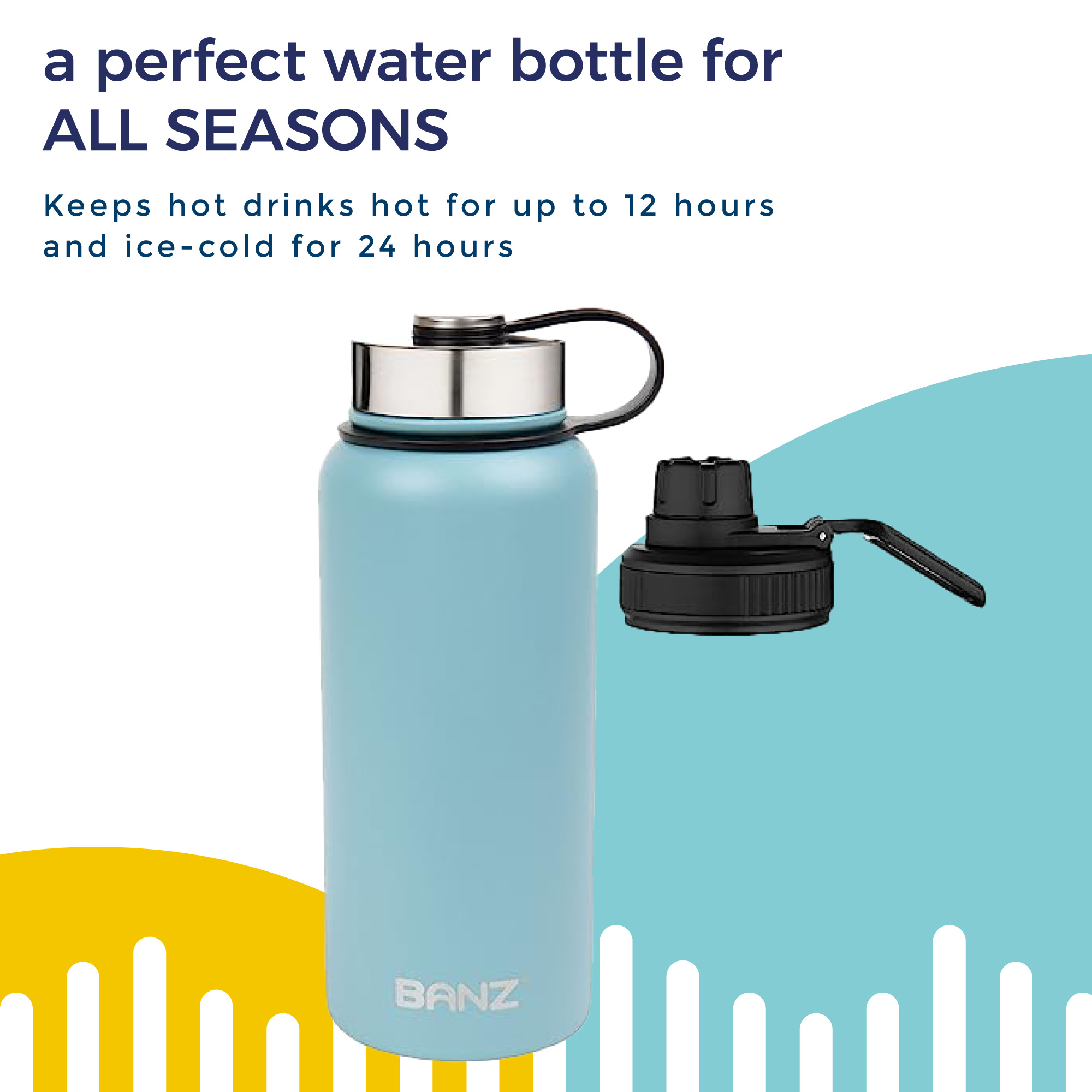 Stainless Steel Water Bottle 32oz - 32oz - Navy