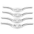 thumbnail image 3 of Garosa 2 Pcs Flagpole Cleat Hook Stainless Steel Rope Fixing Cleat Hook for Flagpole Small Boats,Flag Pole Hook,Blind Cord Cleat Hook, 3 of 8