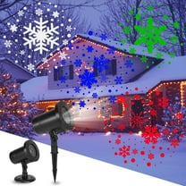 2023 Christmas Snowflake Projector Lights, Indoor Outdoor Waterproof LED Snowfall Projection Lamp for Christmas, Holiday, Halloween, Party and Garden Xmas Decoration, Multi-colored
