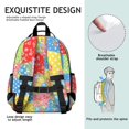 thumbnail image 5 of Pioneer Flower Floral Print Pattern Backpack for School, Cute School Bag with Adjustable Shoulder Straps and Padded Back, 15.25"x11.5"x5.25", 5 of 5