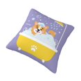 thumbnail image 2 of Rateoe Corgi Washing in Bathtub Pattern Throw Pillow Cover Premium Pillow Stuffer Sham Square for Decorative Cushion Bed Couch Sofa(Pillow insert not included), 2 of 8