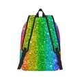 thumbnail image 2 of Naloa Glitter Rainbow Canvas Backpack for Men Women Rucksack Casual Travel Daypack College Tote Satchel Bookbag for Teens-Medium, 2 of 7