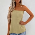 thumbnail image 2 of Fgnfyis Summer Tank Tops for Women Print Strapless Bandeau Casual Sleeveless Loose Holiday Top Women Tank Tops Yellow XXL, 2 of 5